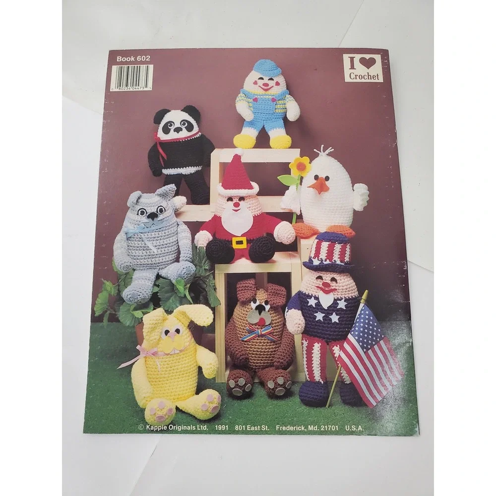Vintage 1991 My Friends The Egg Heads Crochet Pattern Book 602 Sue Penrod Kappie